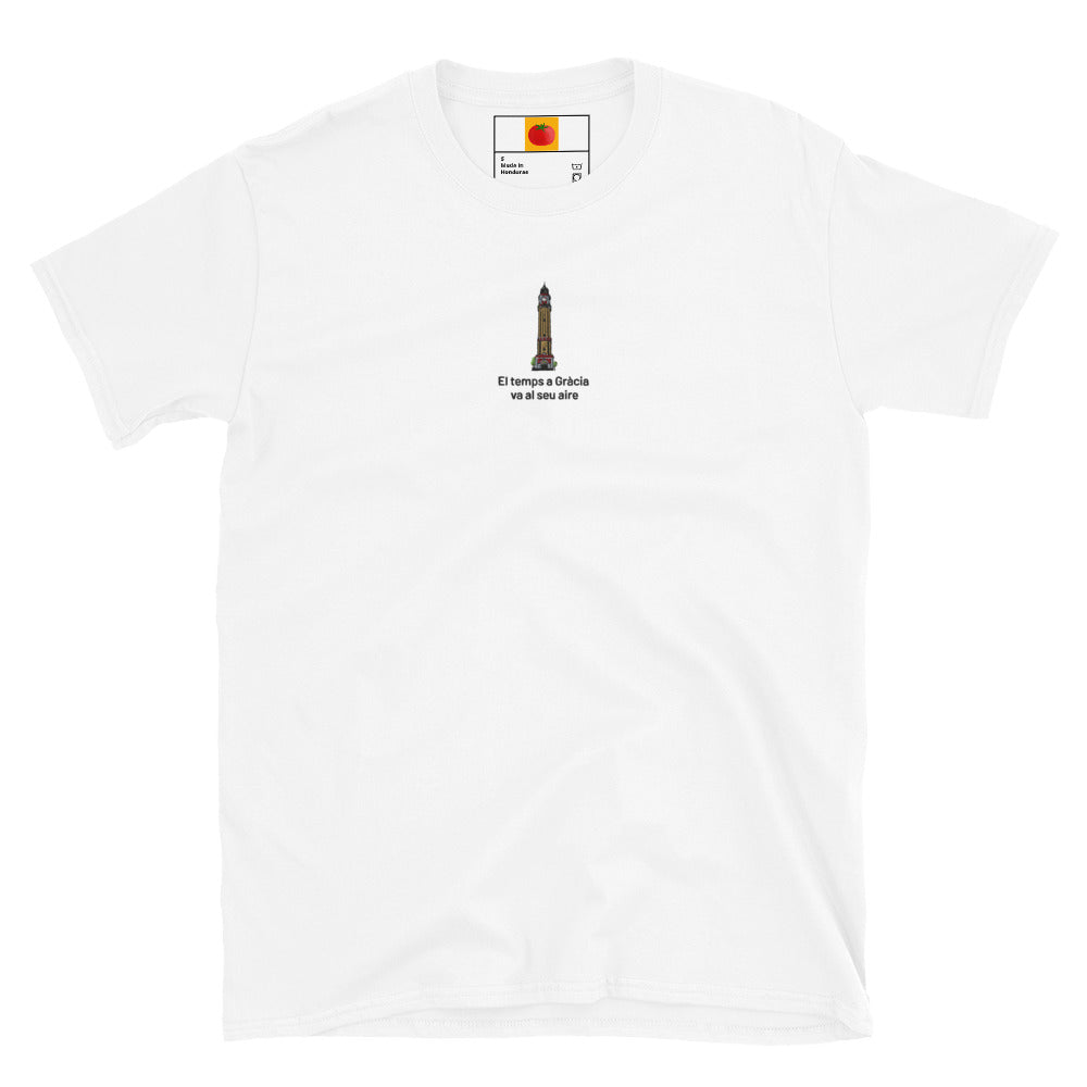 Samarreta brodada Vila de Gràcia – blanc - Tot Queda en Família