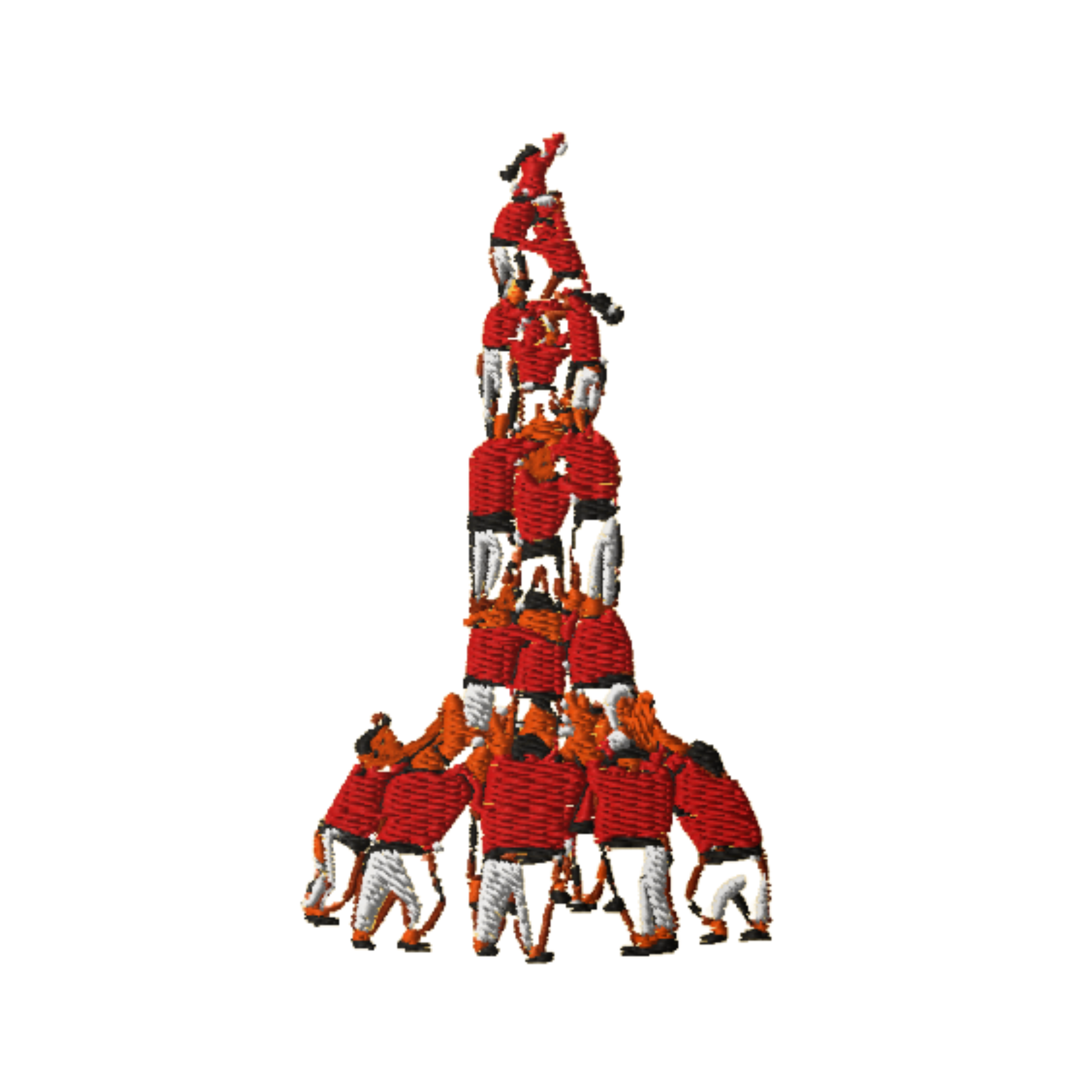 Samarreta brodada amb castellers  Tot Queda en Família
