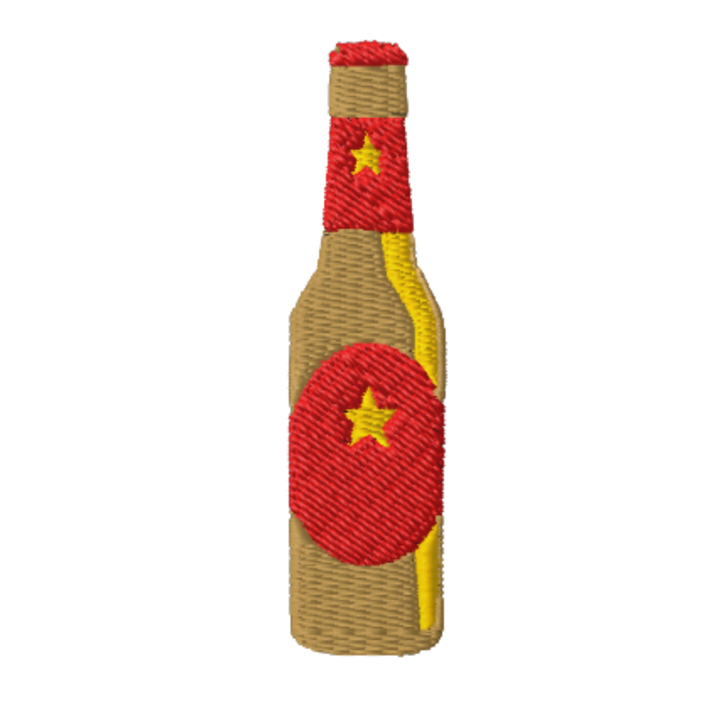 Samarreta brodada amb cervesa estrella Pamm – Tot Queda en Família