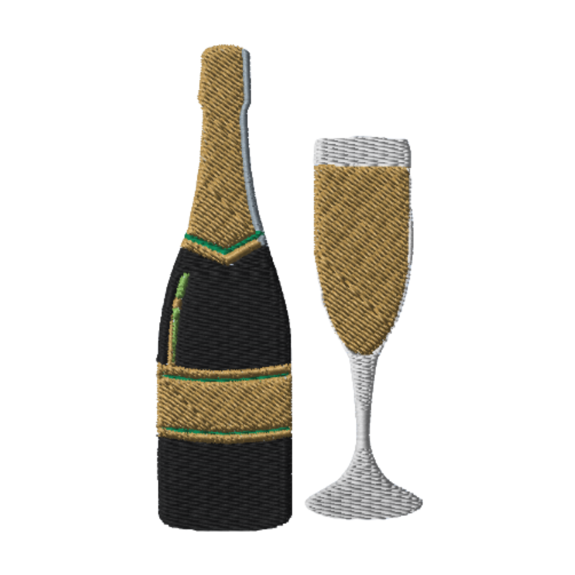 Samarreta brodada amb copa de cava –  Tot Queda en Família