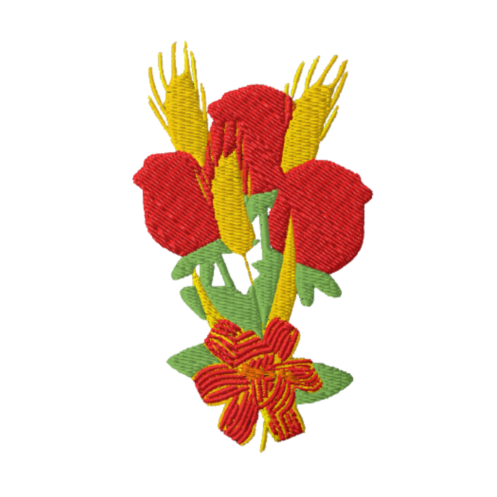 Samarreta brodada amb ram de roses Sant Jordi – Tot Queda en Família