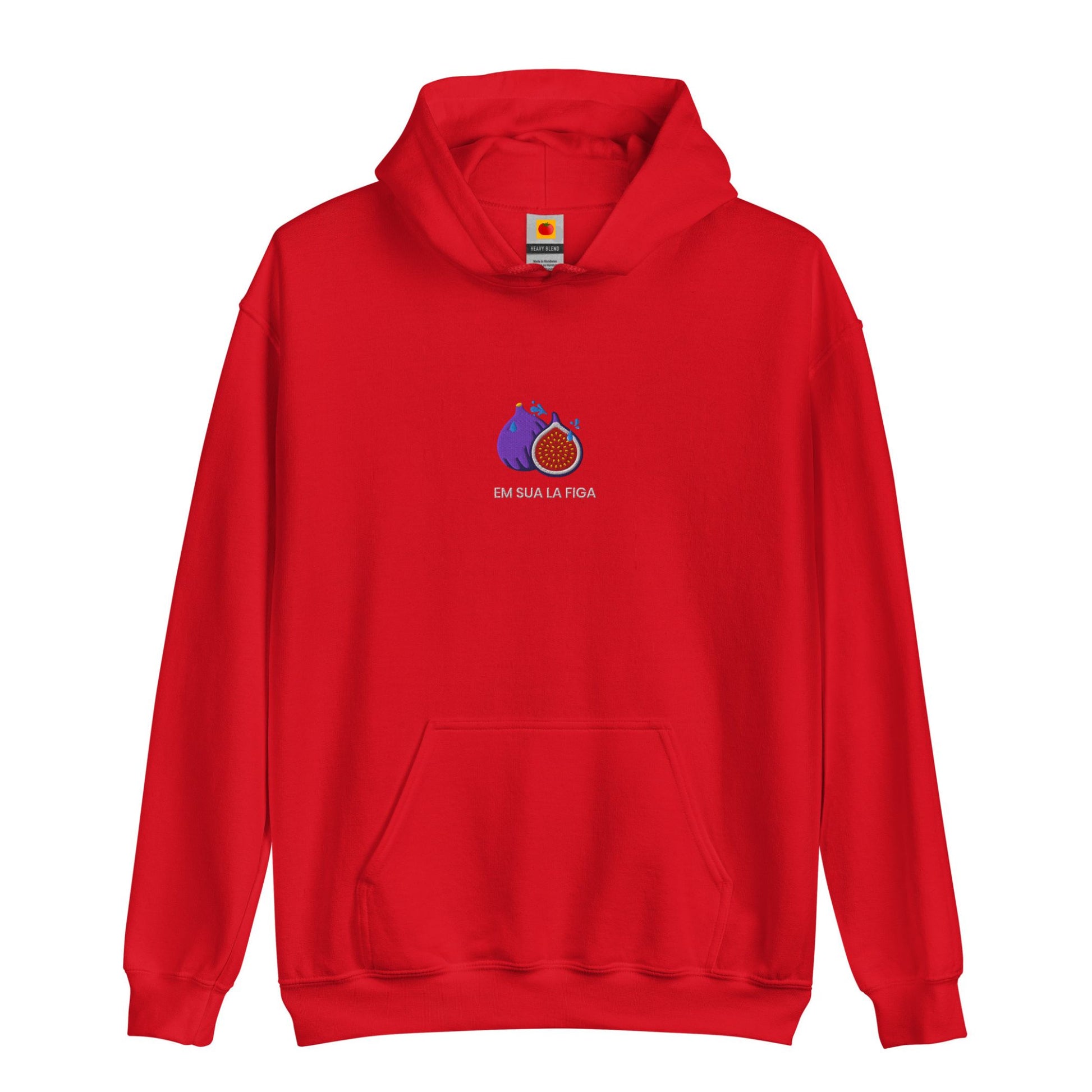 sudadera - dessuadora - brodada Em sua la figa – vermell - Tot Queda en Família