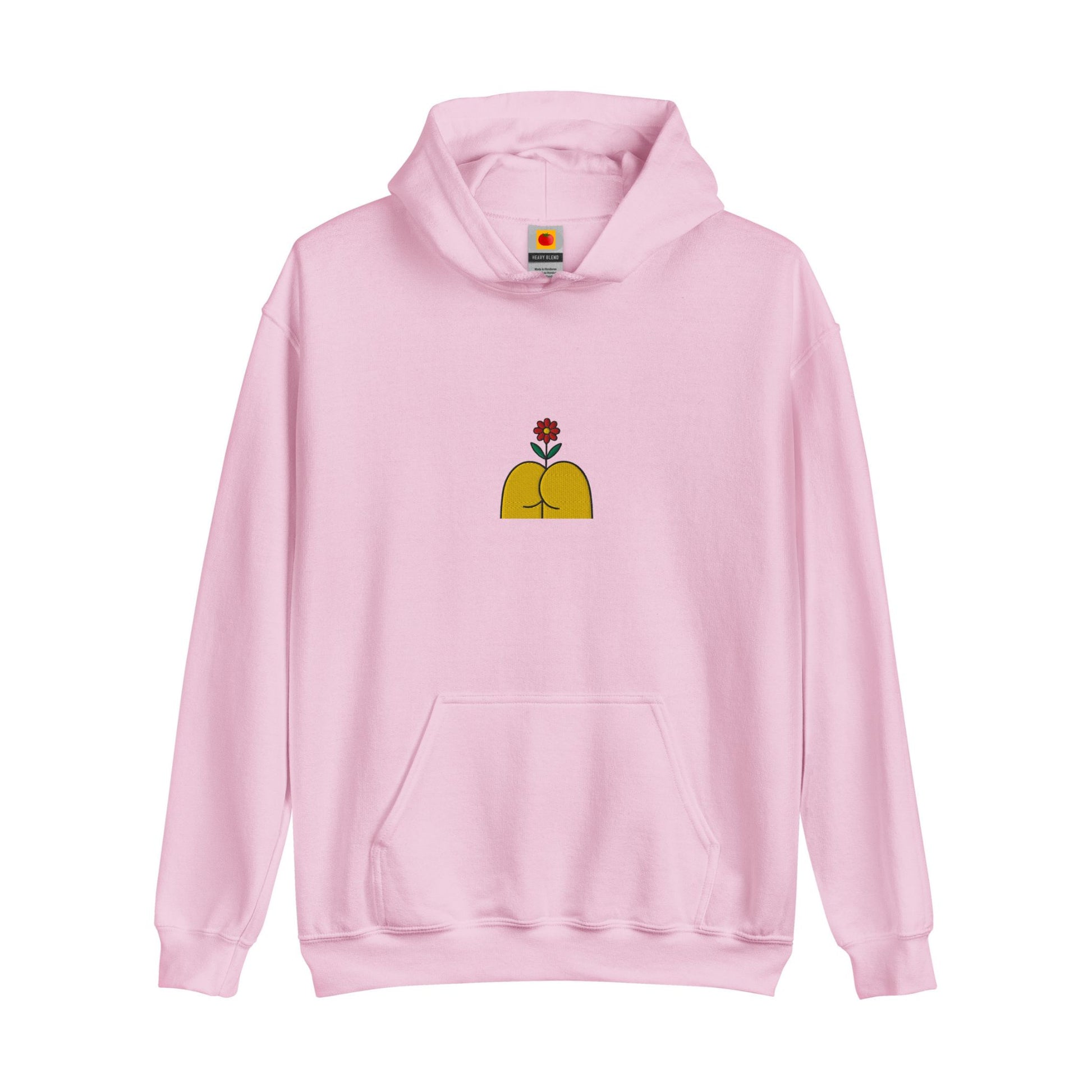 sudadera - dessuadora - brodada flor al cul –  rosa - Tot Queda en Família