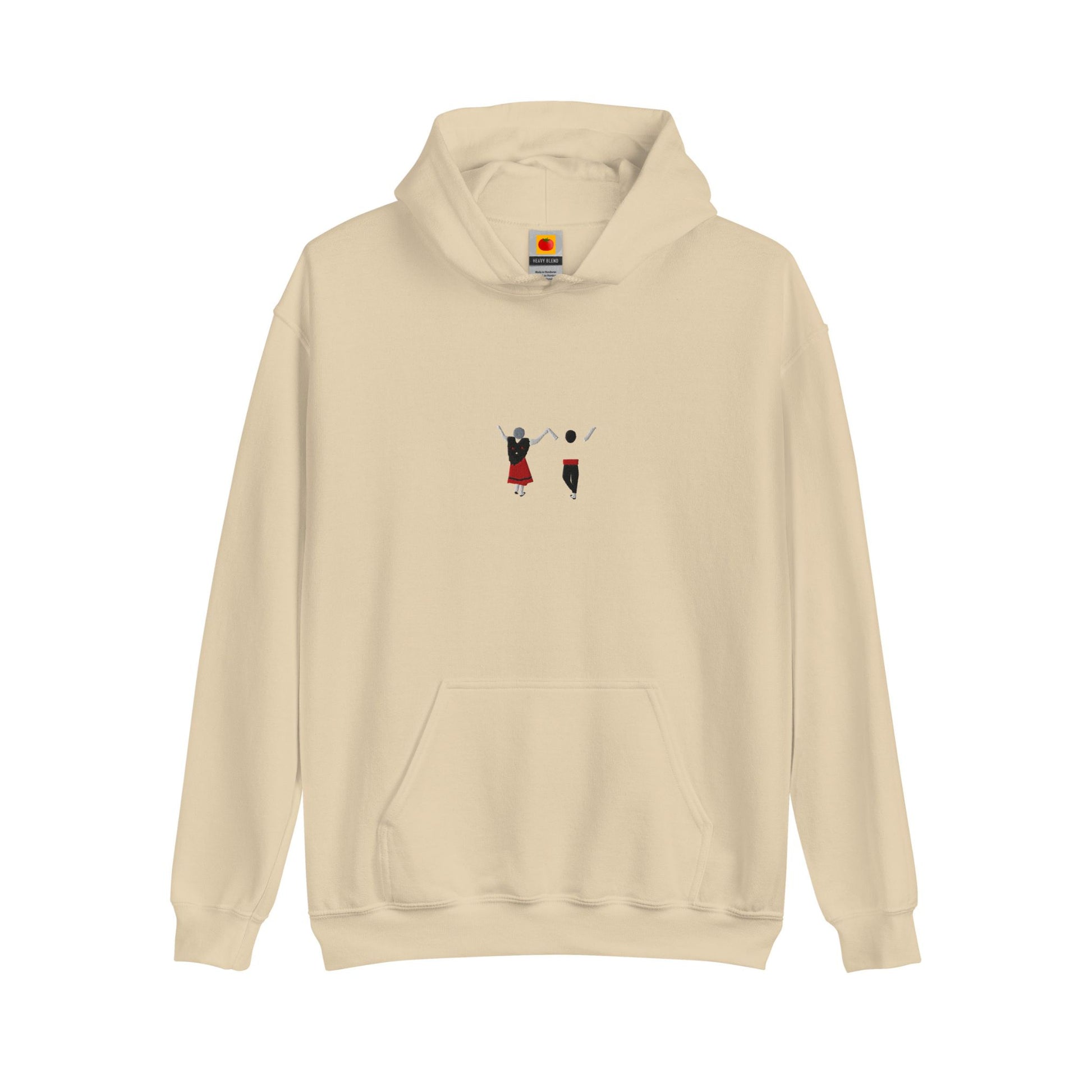 sudadera - dessuadora - brodada sardana – beix - Tot Queda en Família