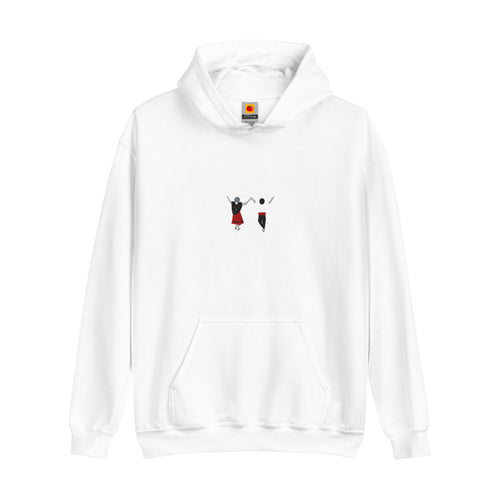 sudadera - dessuadora - brodada sardana – blanc - Tot Queda en Família