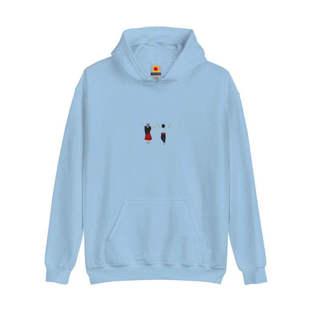 sudadera - dessuadora - brodada sardana – blau - Tot Queda en Família