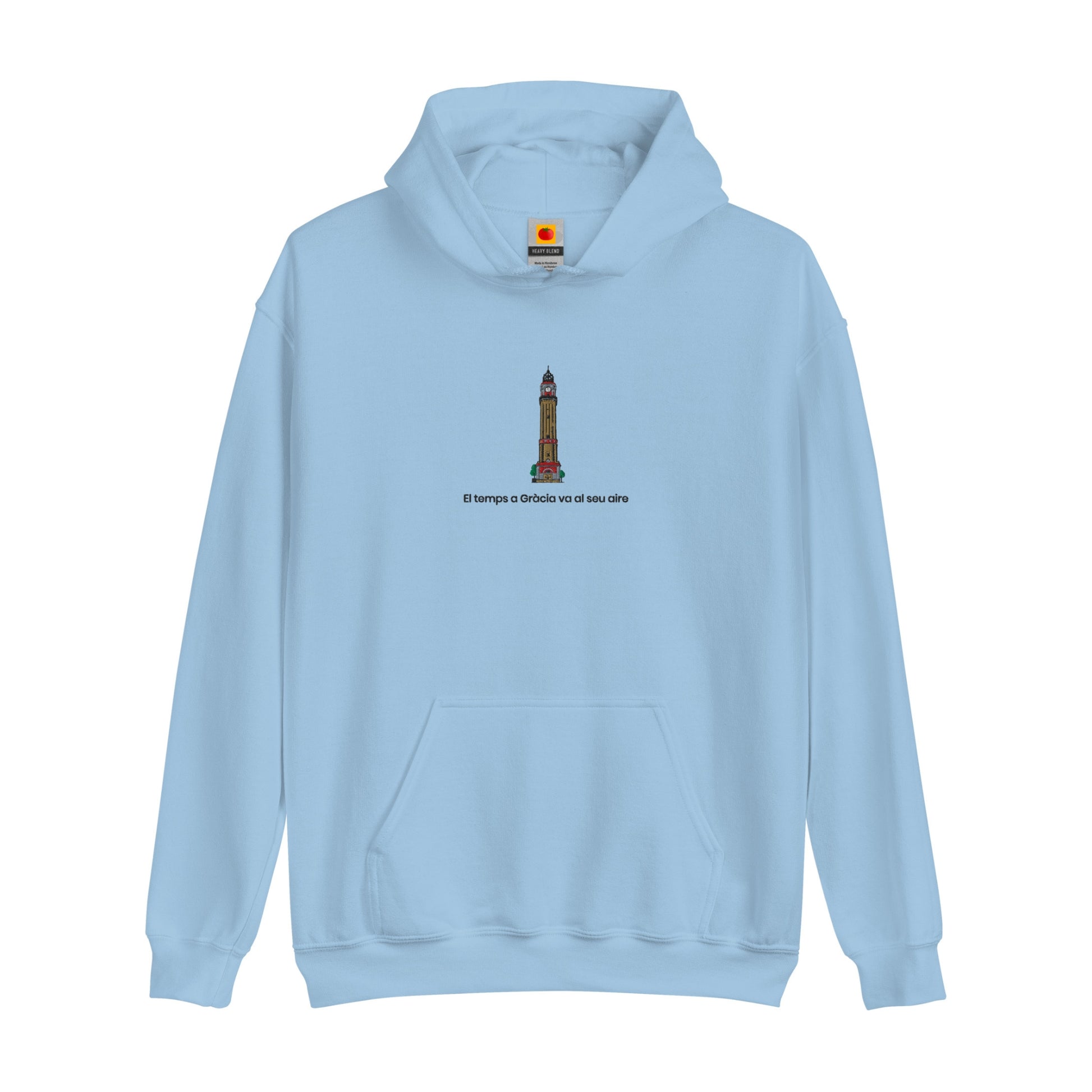 sudadera - dessuadora - brodada vila de gràcia – blau - Tot Queda en Família