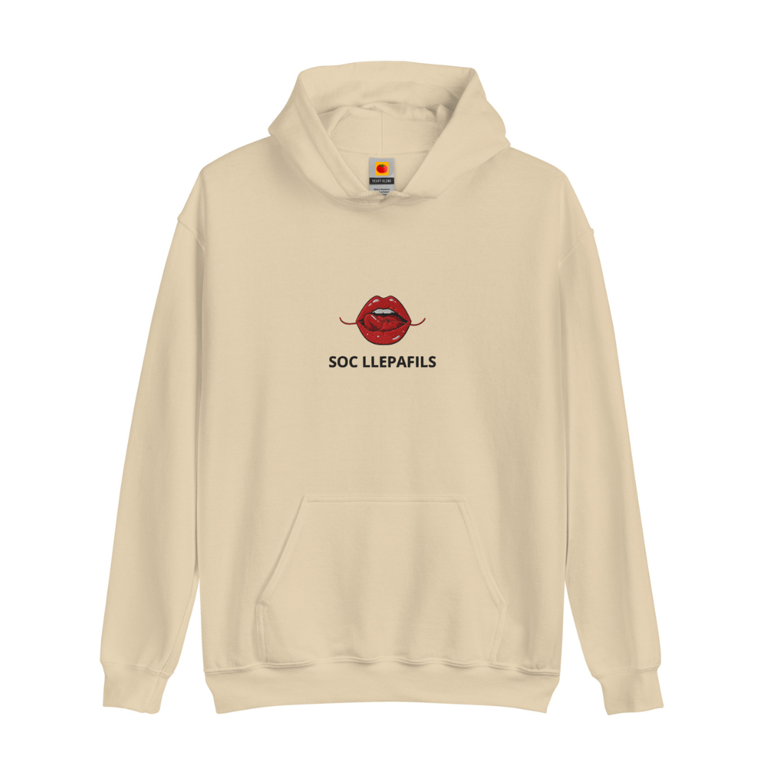 Dessuadora sudadera brodada Llepafils – beix - Tot Queda en Família