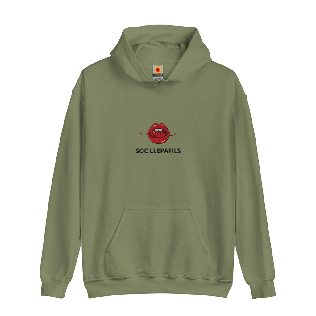 Dessuadora sudadera brodada verd- Llepafils – Tot Queda en Família