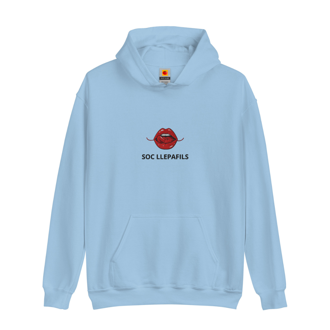 Dessuadora sudadera brodada Llepafils – blau - Tot Queda en Família